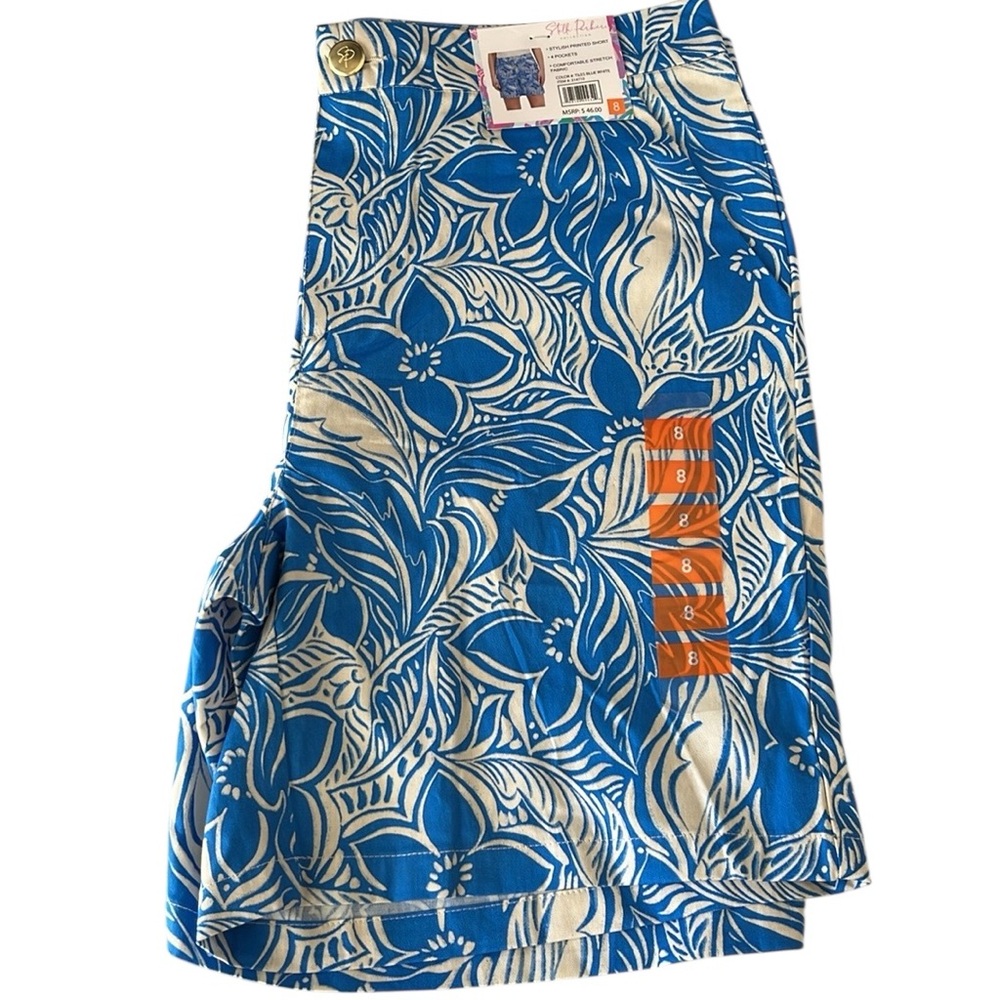 #2946 NWT STELLA PARKER Tropical Leaf Print Shorts